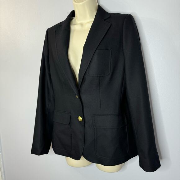 J.Crew Navy Preppy Academia Wool Rhodes Blazer Schoolboy Gold Buttons Women's 4 - Picture 7 of 12